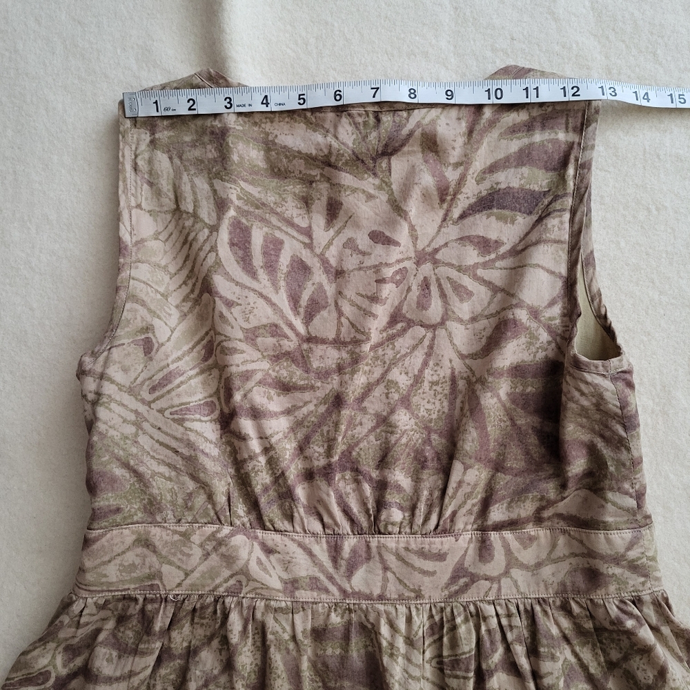 Sundance Maxi Dress Women's Size 8 Brown Fall Floral 100% Cotton Lined - Picture 12 of 16